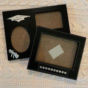 Two Graduation Black Picture Frames
